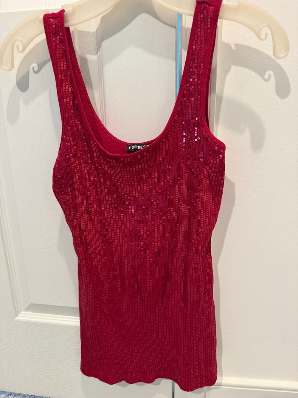 Express Red Sequin Tank